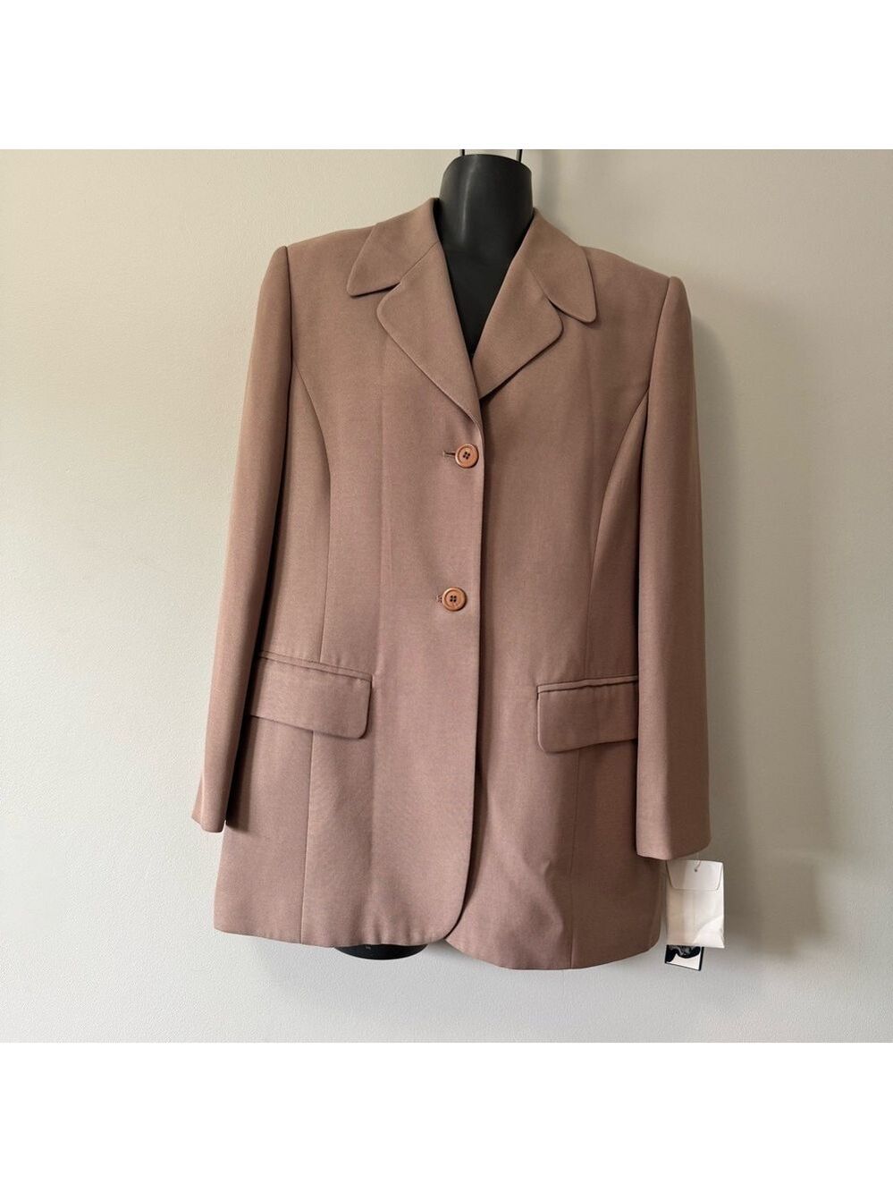 Rena Rowan Brown Blazer Classic Tailored Suit Jacket Vintage SZ 6